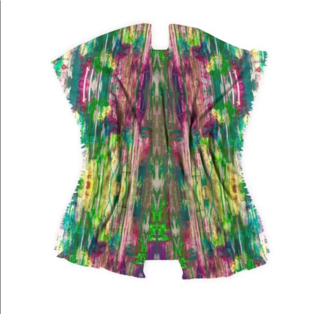 NWT Wool Poncho Sweater Scarf Shawl, HIDDEN BEAUTY by Noora Elkoussy/Vida - Picture 5 of 6